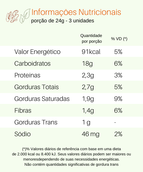Tabela Nutricional Mini Bombom Com Caramelo 54g Flormel